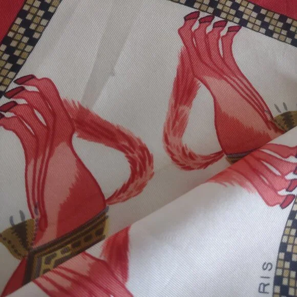 Hermès Silk Scarf Harnais Français 90cm Vintage - Picture 13 of 16
